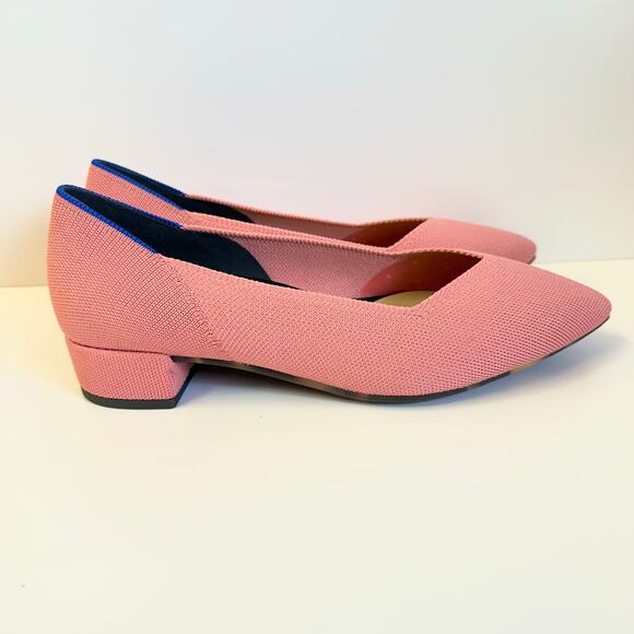 Rothy's the High Point‎ knit low block heel in Tulip/pink Size 9.5 point toe - Picture 6 of 15